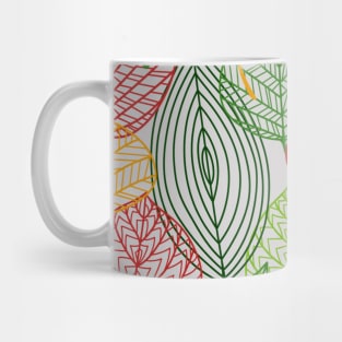 Colored Fall Leaves Pattern Mug